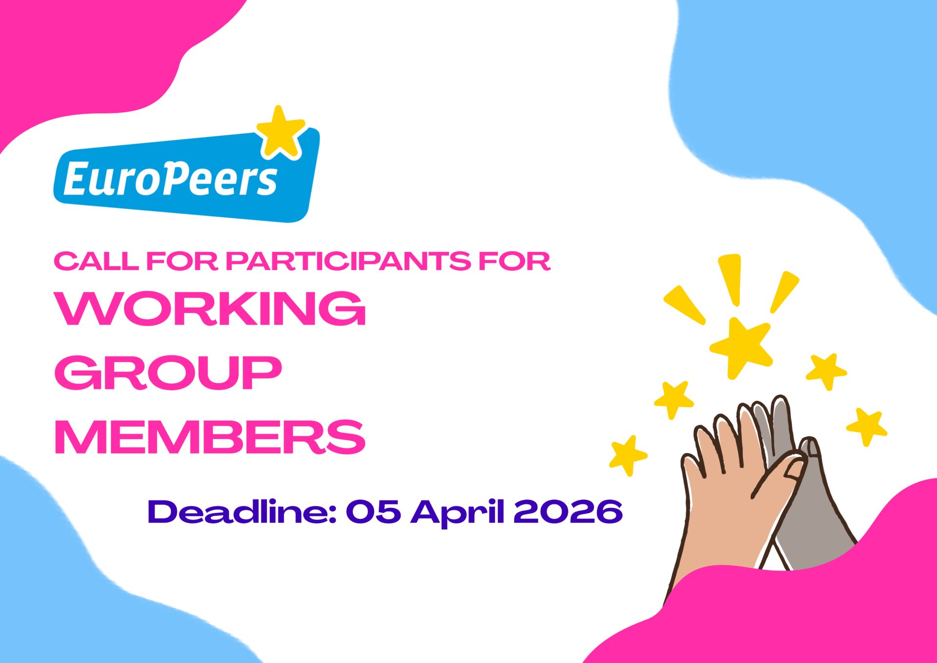 The EuroPeers Network is launching an international working group on Anniversaries. The group will bring together EuroPeers from different countries to co-create common European actions linked to important milestones to strengthen the international EuroPeers network, create moments of connection and reflection across countries, and increase the visibility of EuroPeers and their contribution to volunteering, solidarity and European programmes.